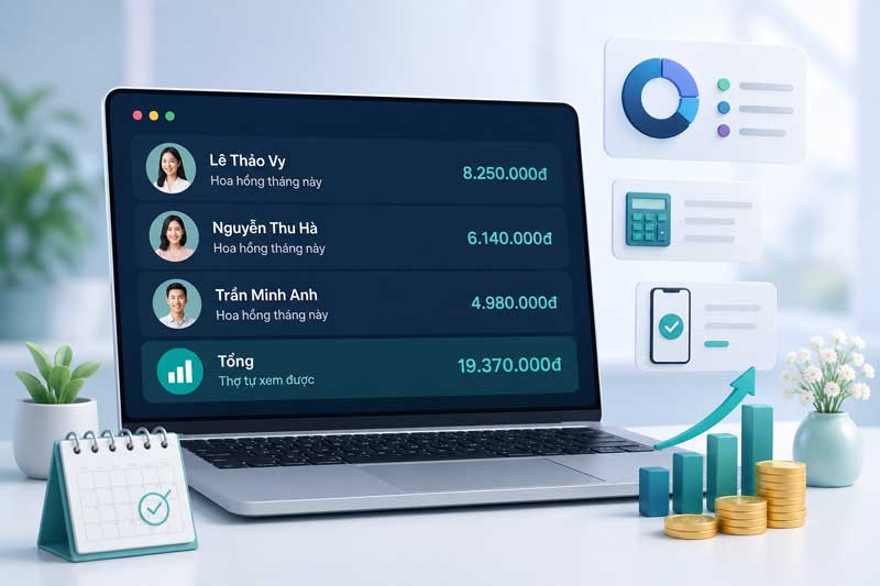 Màn hình Chấm công, xếp ca và bảng lương trong SalonPos